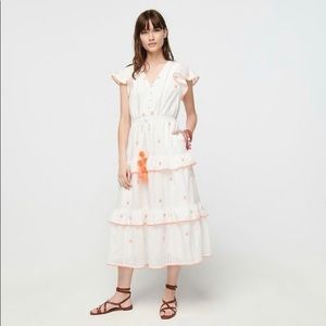 J. CREW Embroidered midi dress in cotton voile
